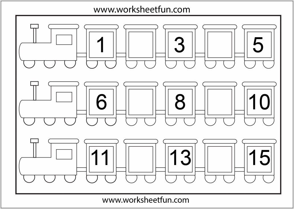Worksheets Missing Numbers Kindergarten