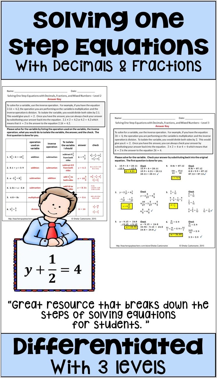 Worksheets With Fractions And Decimals