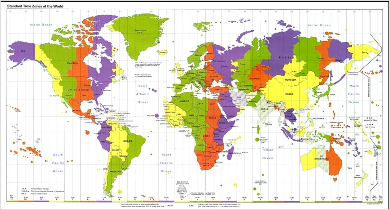 World Time Zone Worksheet With Answers