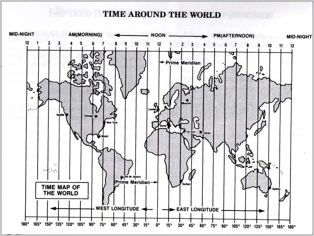 World Time Zones Worksheet Answer Key