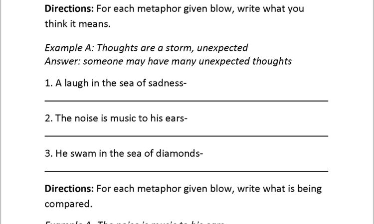 Write A Metaphor Poem Worksheet