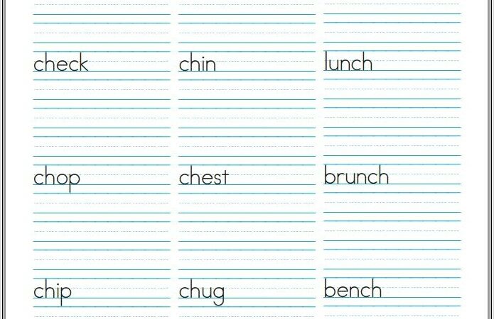 Write Spelling Words 5 Times Each Worksheet