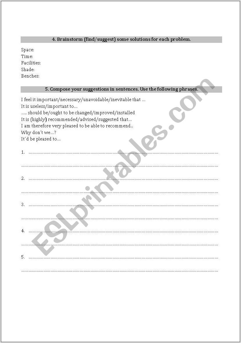 Writing A Questionnaire Worksheet