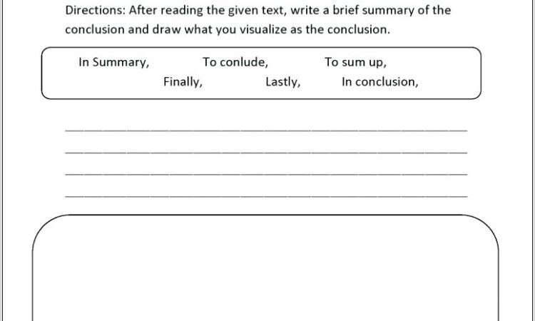 Writing Chapter Summary Worksheets