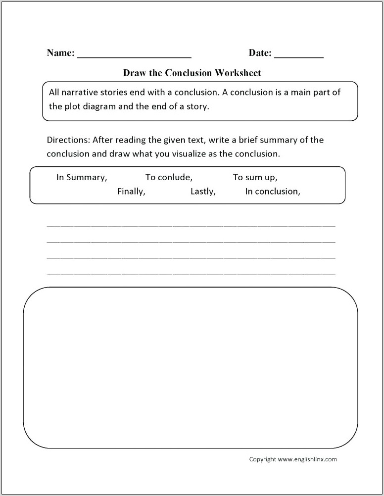 Writing Chapter Summary Worksheets