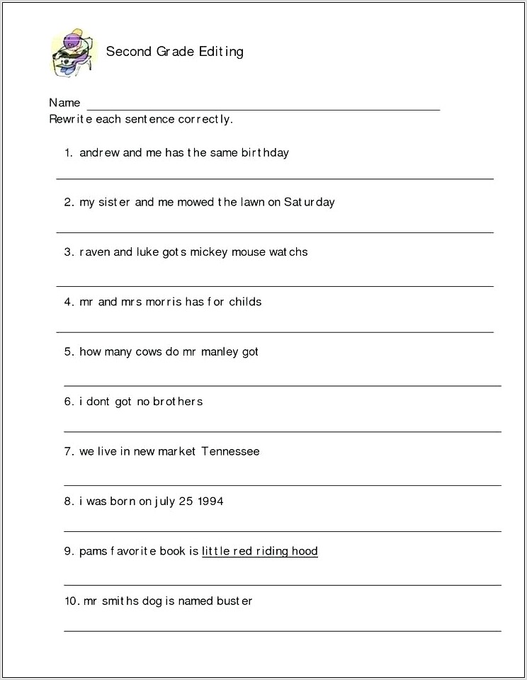 Writing Complete Sentences Worksheets 6th Grade