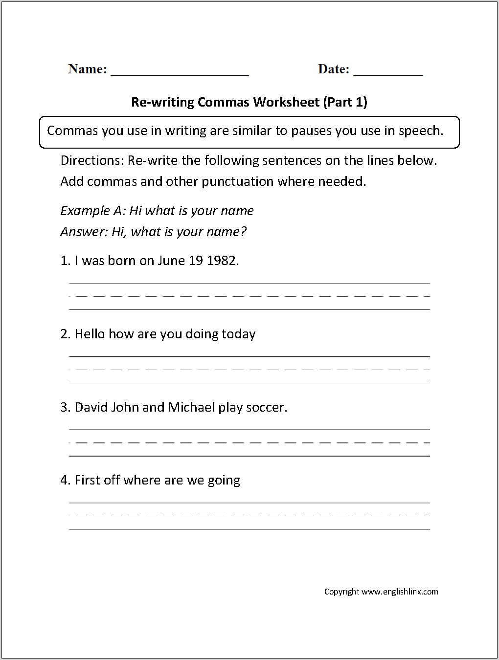 Writing Dates Worksheets Grade 2