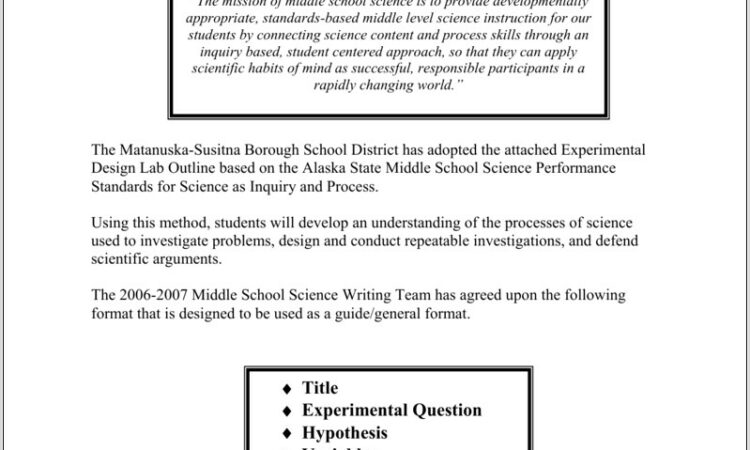 Writing Hypothesis Worksheet Middle School