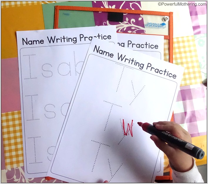 Writing Names Worksheet Pre K