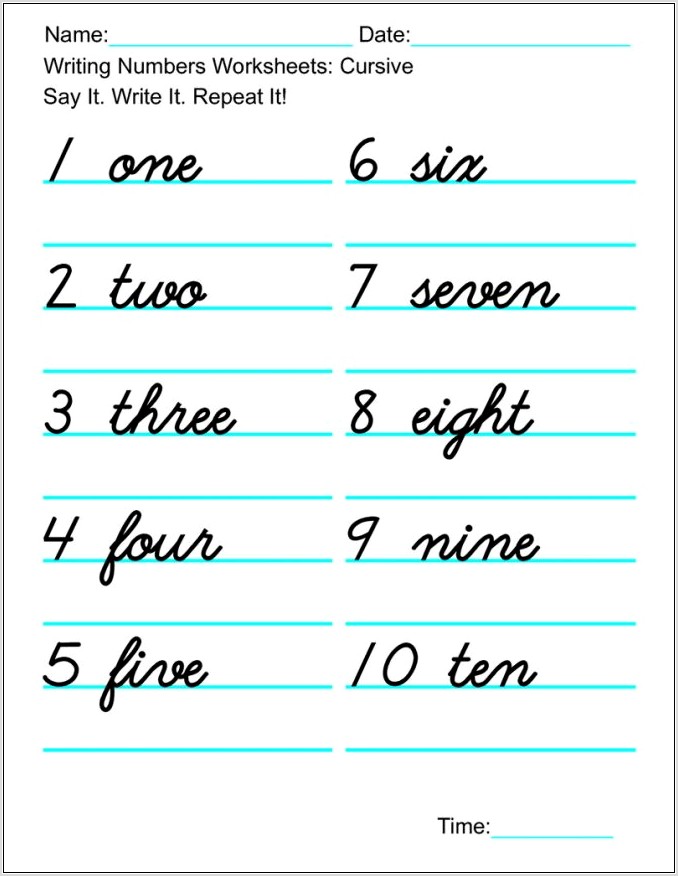 Writing Number Words Worksheets Kindergarten