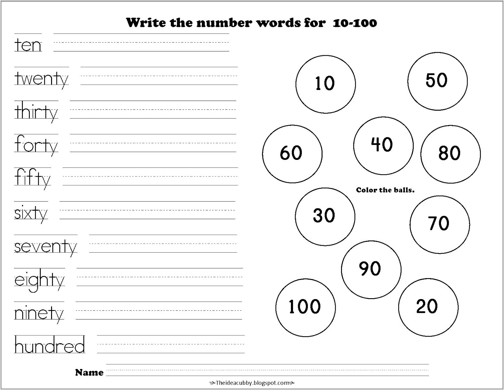 Writing Numbers In Spanish Worksheet