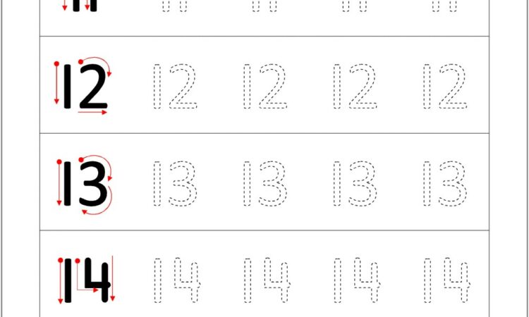 Writing Numbers Printable Sheets