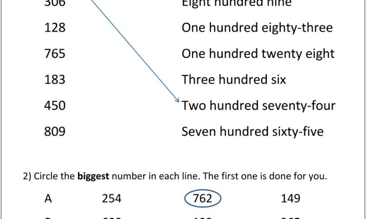 Writing Numbers Using Digits Worksheets