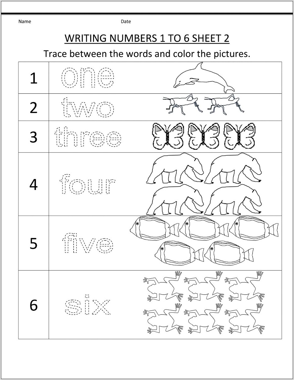 Writing Numbers Worksheets Kindergarten
