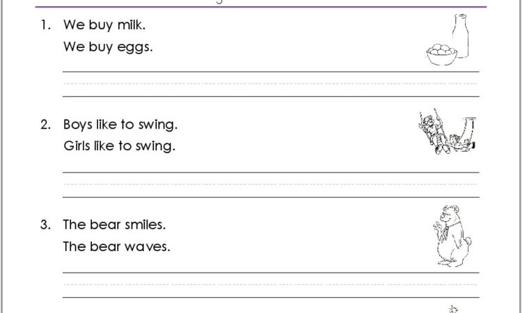 Writing Sentences Worksheet 2nd Grade