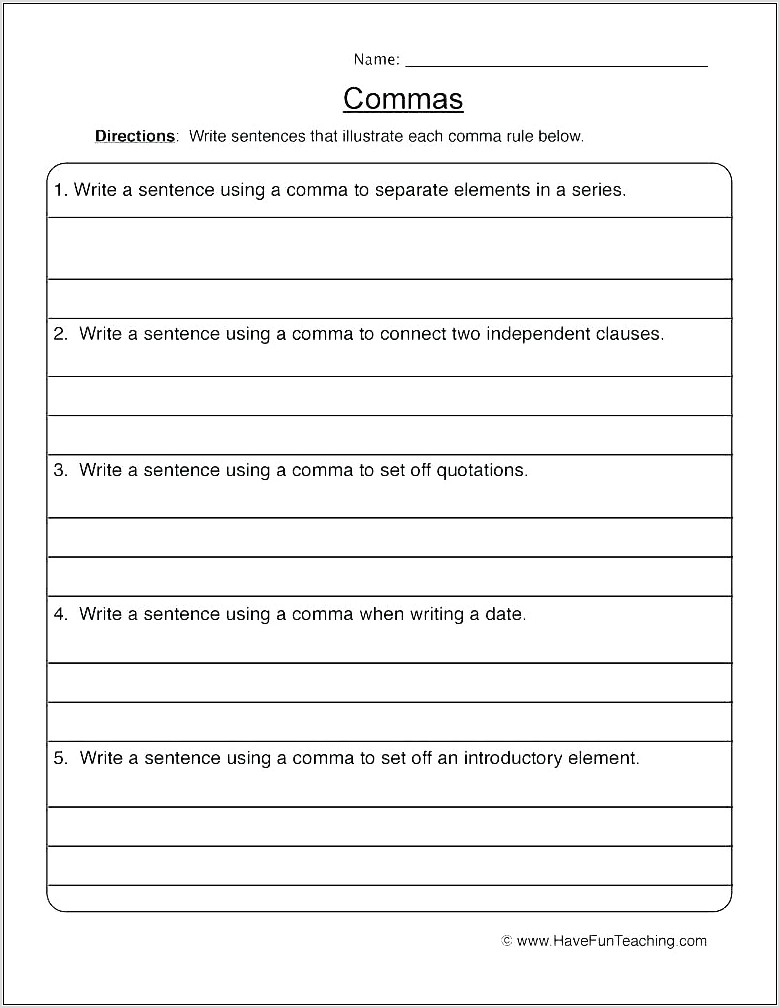 Writing Sentences Worksheet For Grade 1