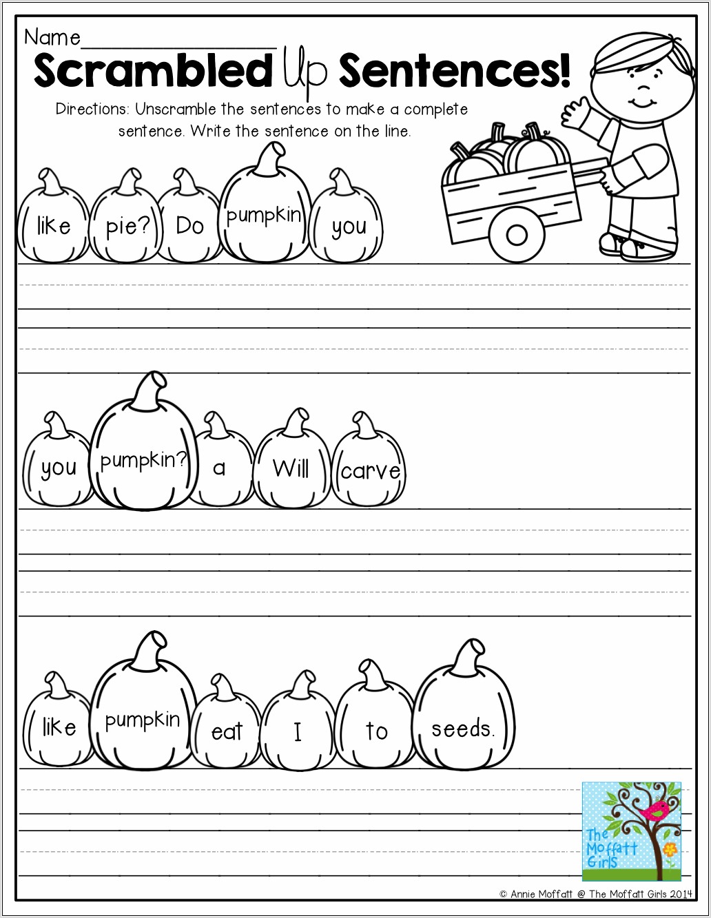 Writing Sentences Worksheet Kindergarten