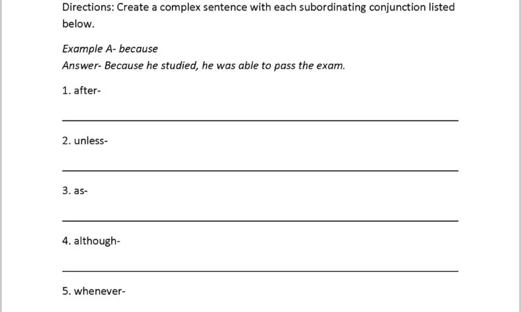 Writing Sentences Worksheets For Adults