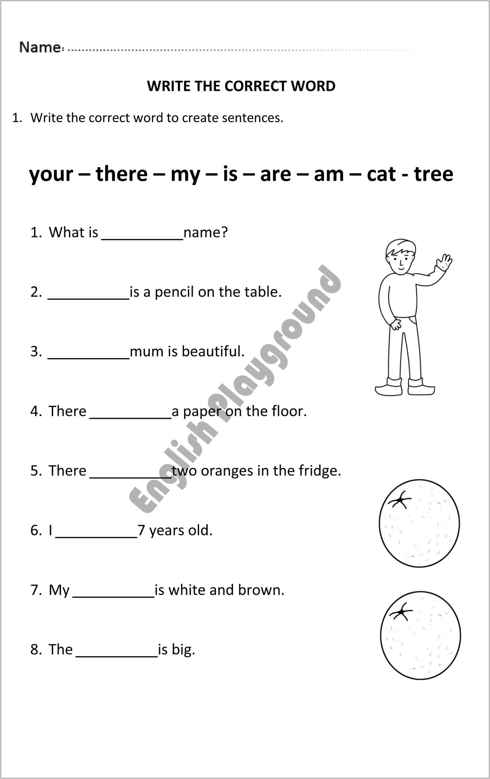 Writing Sentences Worksheets For Year 1