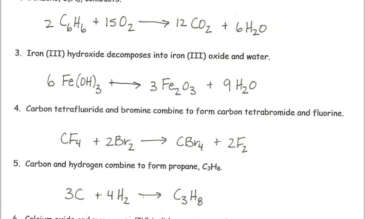 Writing Word Equations Worksheet Ks3