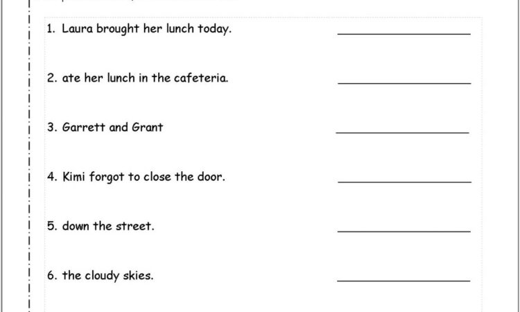 Writing Worksheet For 1st Grade