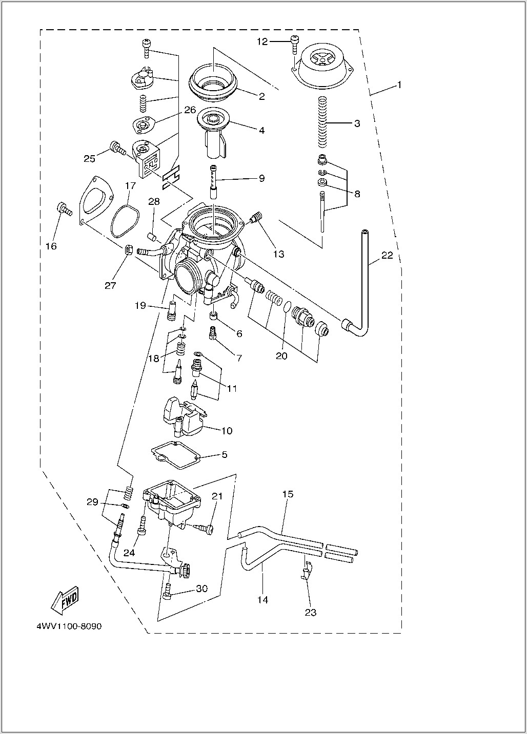 Yamaha Grizzly 600 Carburetor Diagram