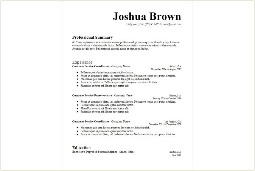 10 Of The Best Free Resume Templates