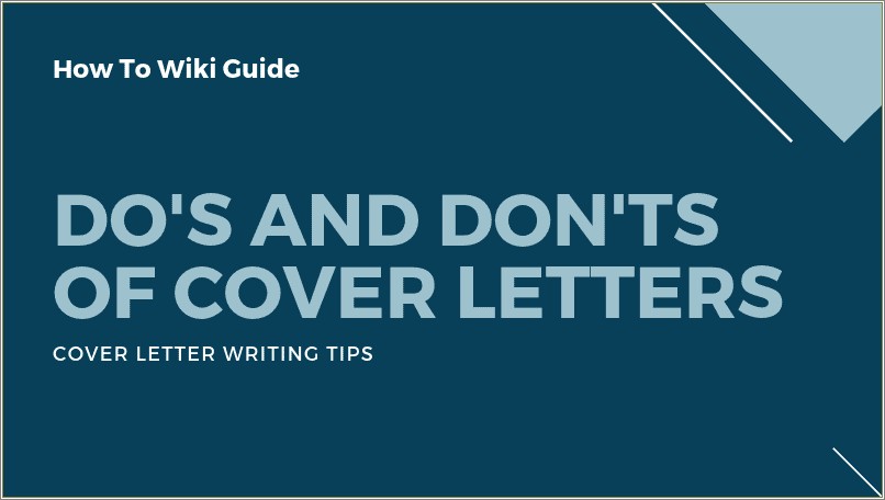 10 Tips For Cover Letter And Or Resume