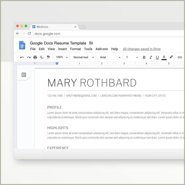 100 Free Google Doc Resume Templates