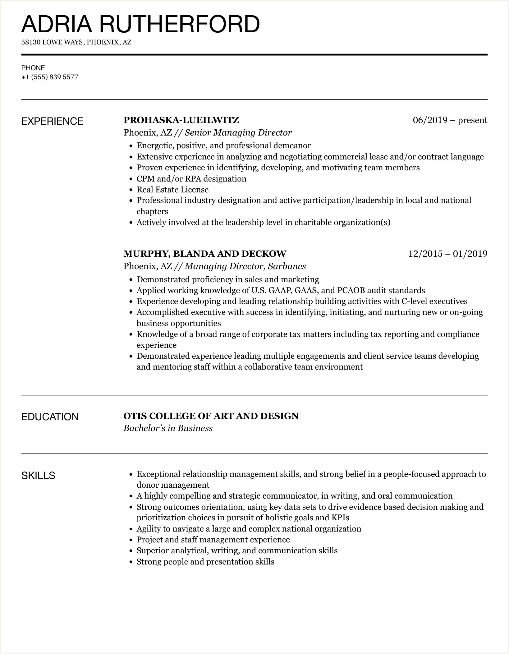 15+ Year Business Owner Resume Summary Statement