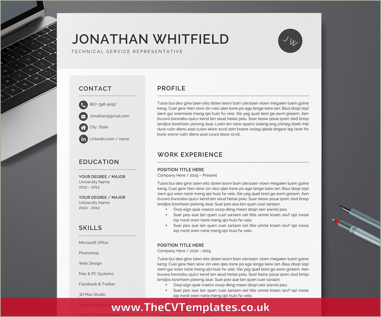 2 Page Resume Template Word Free Download