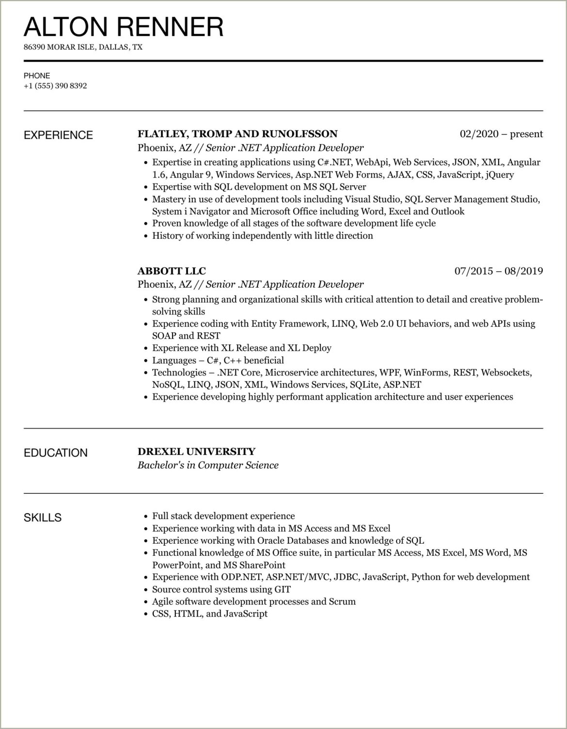 2 Years Experience Resume Format In Net