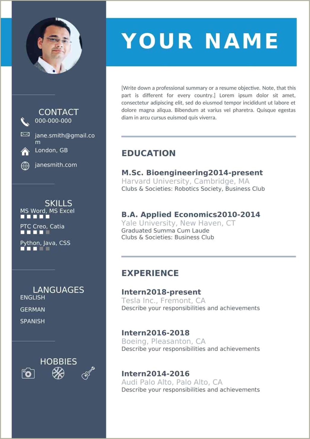 2018 Great Resume Templates Free Download