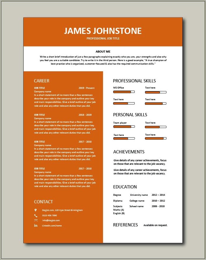 2019 Free Download Manufacturing Example Or Template Resume