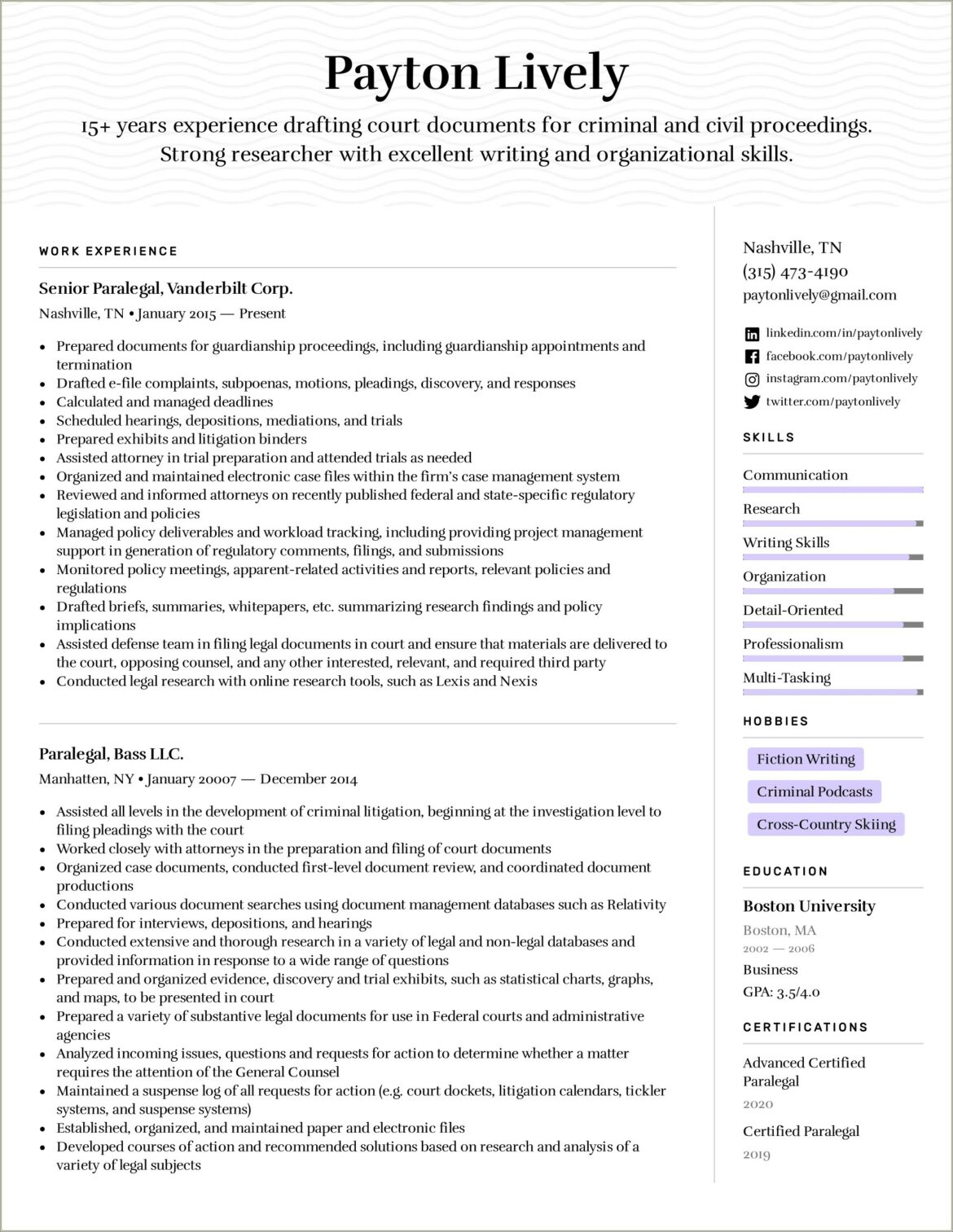 2019 Resume Examples For Skilled Trades