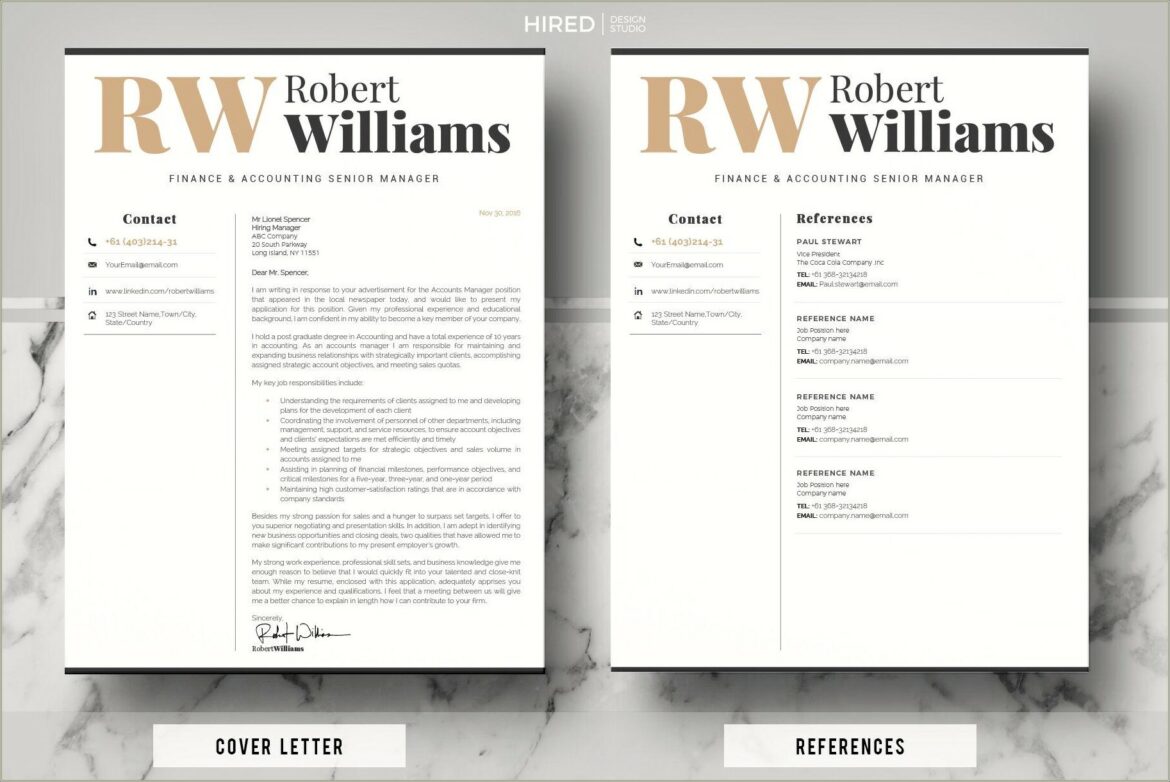 3 Piece Resume Cv Cover Letter Download