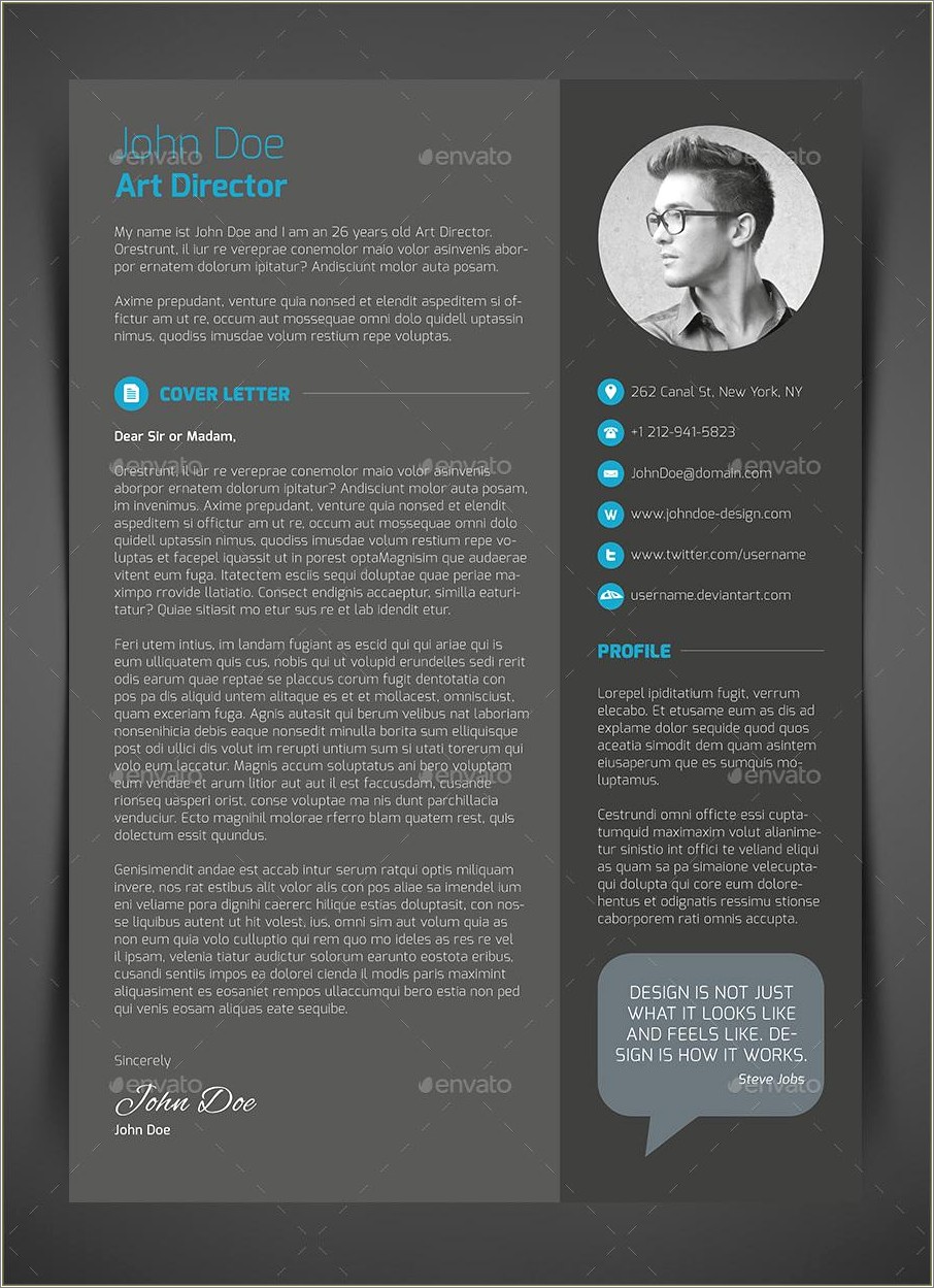 3 Piece Resume Cv Cover Letter Free Download