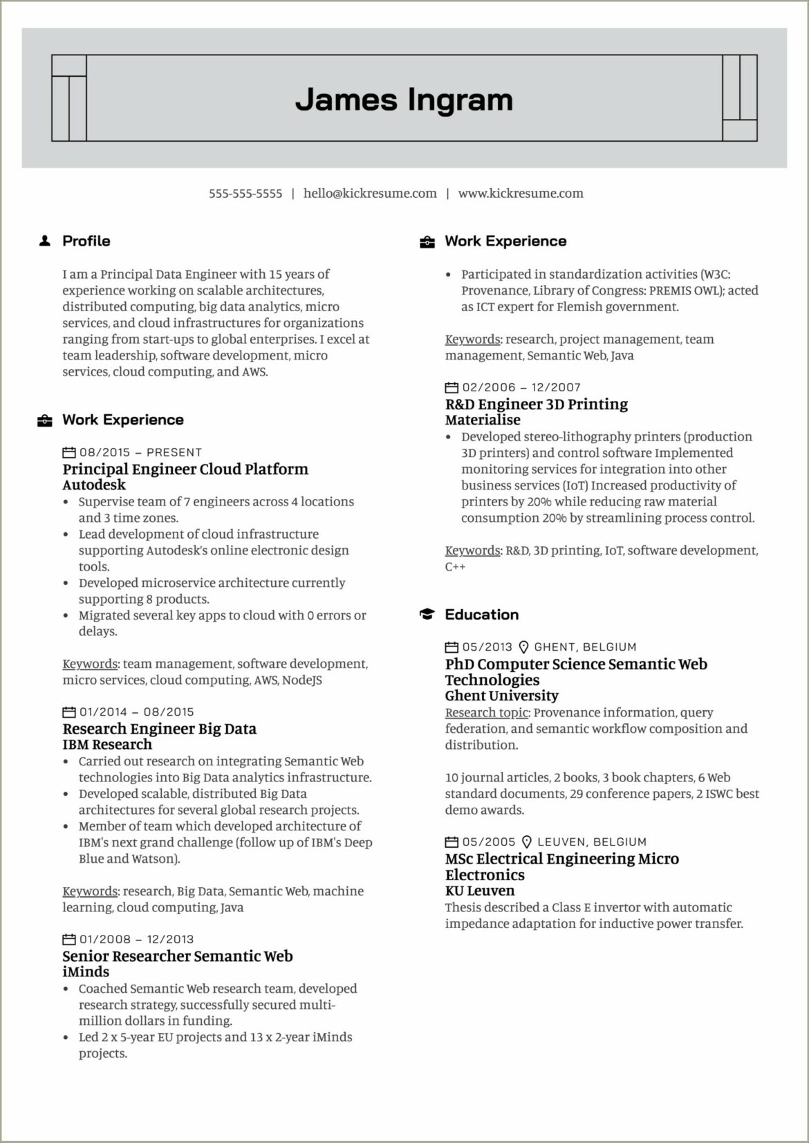 3 To 5 Year Experience Resume