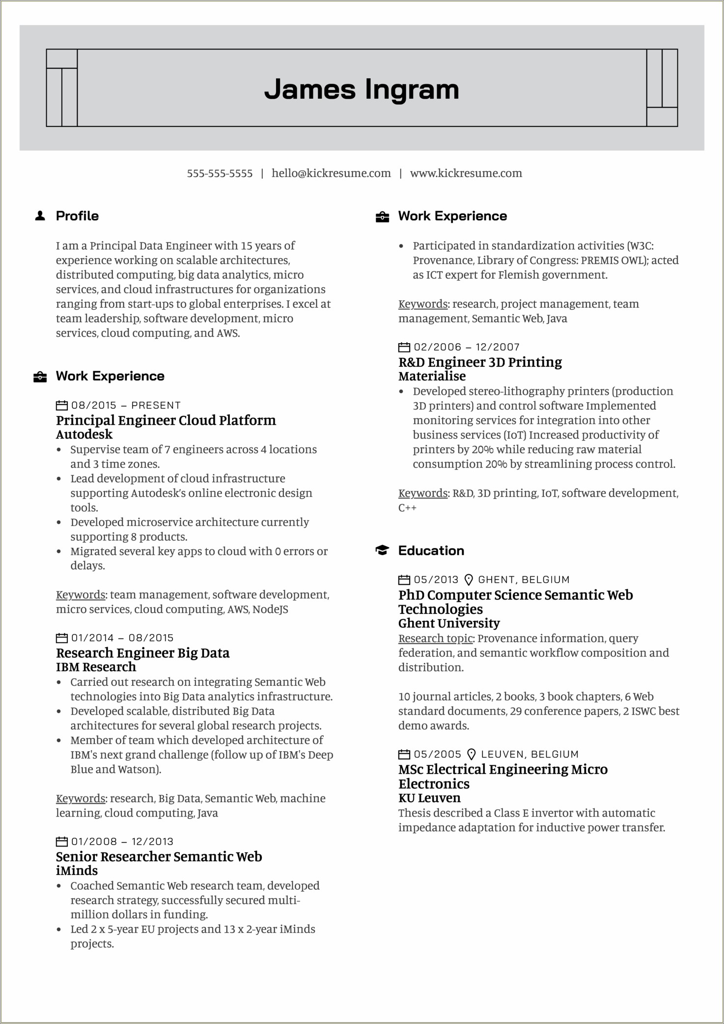 3 To 5 Year Experience Resume