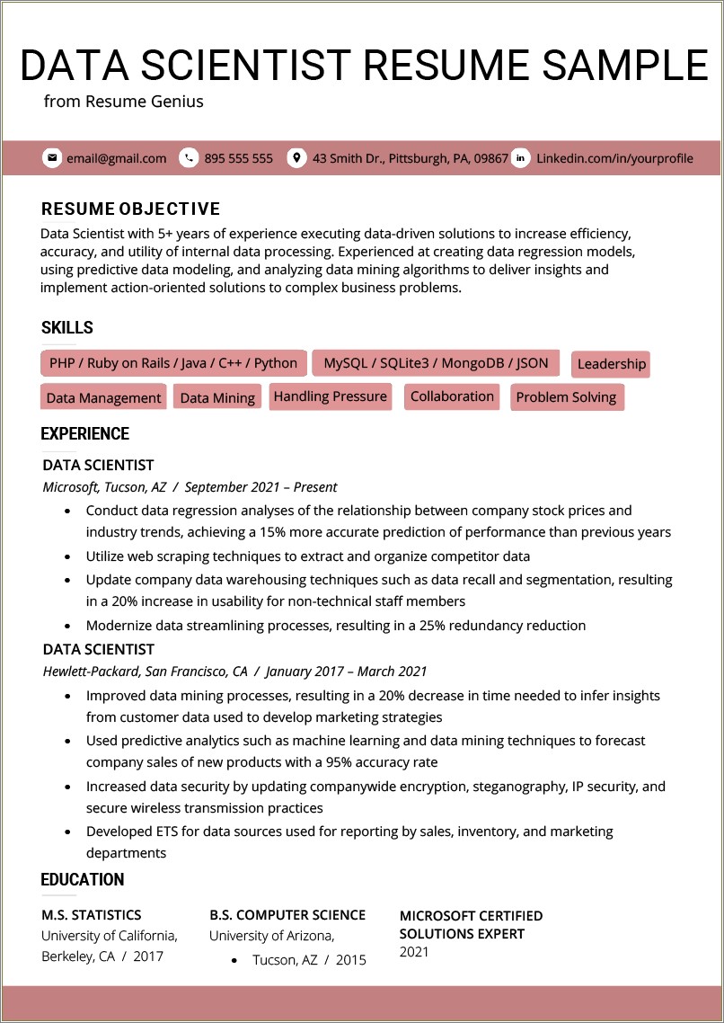 3 Years Experience Resume In Php