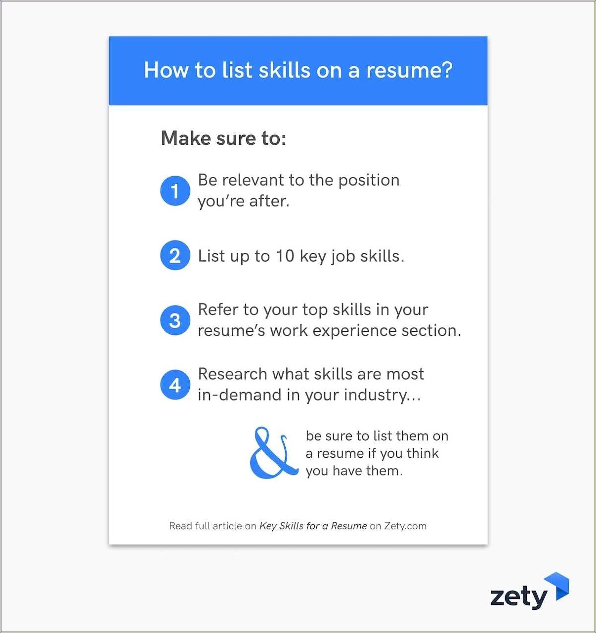 5 Good Skills To Put On A Resume