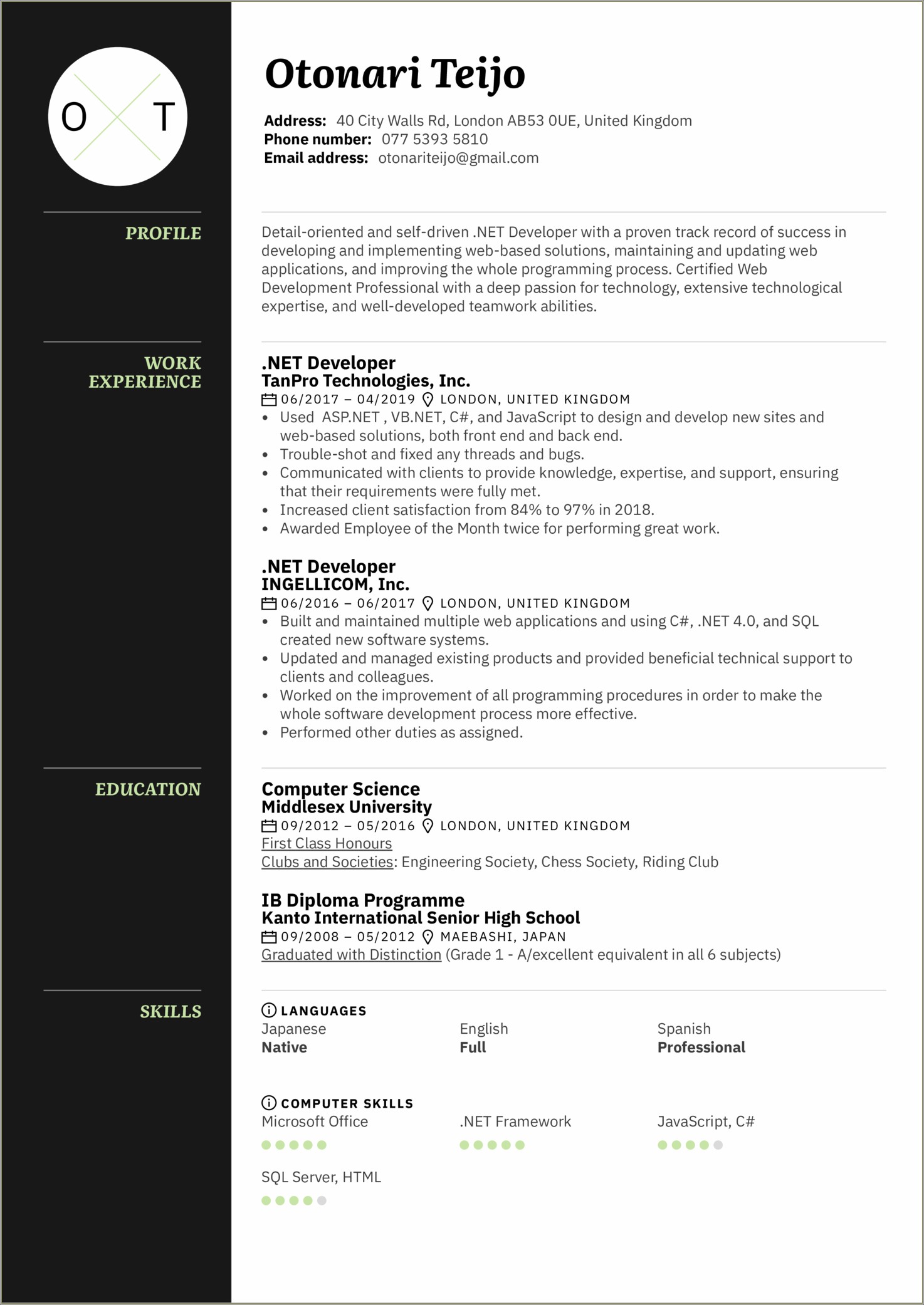 6 Months Experience Resume Sample In Engineer