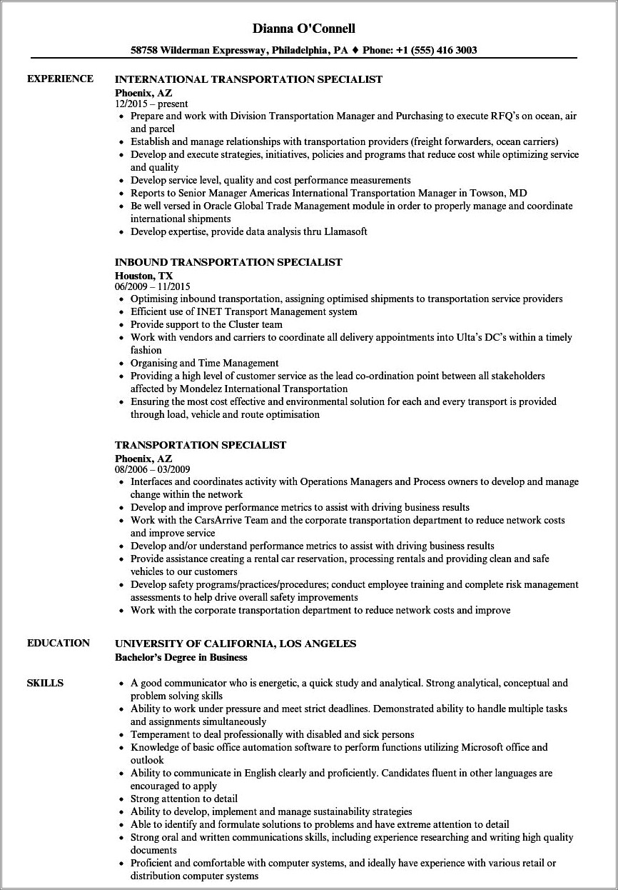 92y Mos Job Skills For Resume