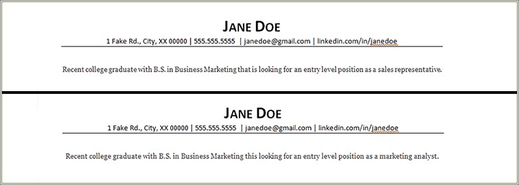 A Good Objective For A Marketing Resume
