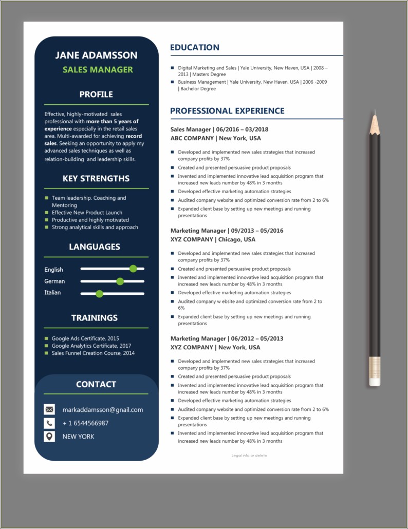 A Great Resume Example For A Student