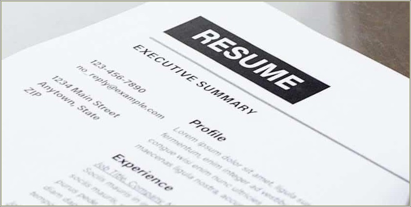 A Professional Objective For A Resume In Business