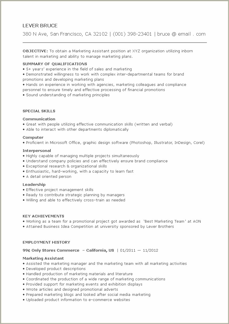 Ability To Manage Multiple Projects Resume