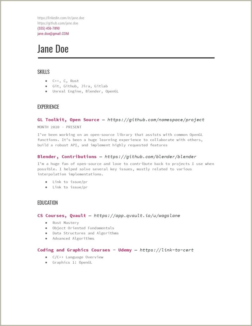 About Me Section Resume Examples Cs