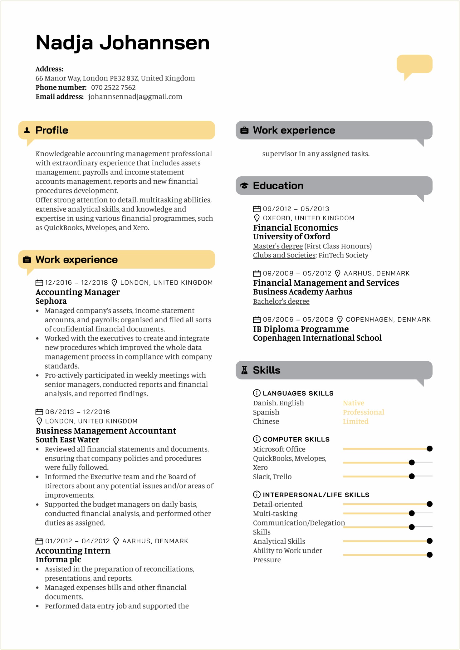 Accontant Resume Tips First Accounting Job