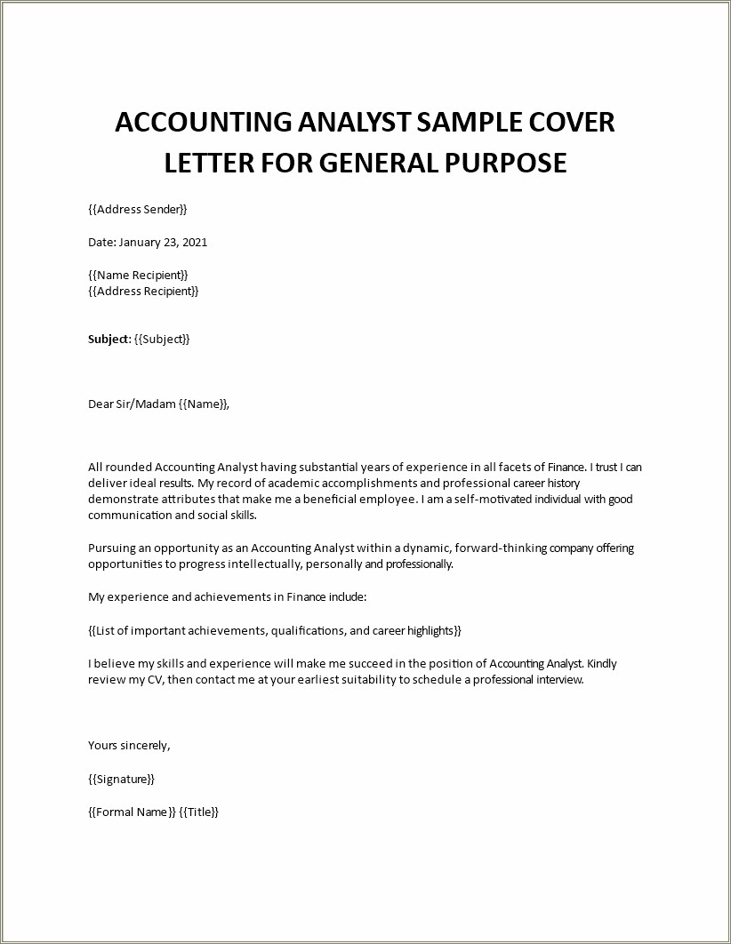 Accounting Analyst Job Duties For Resume